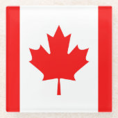 Canadese vlag glazen onderzetter (Voorkant)