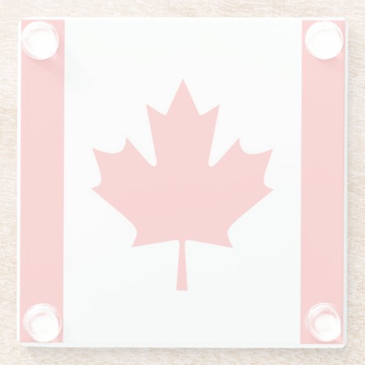 Canadese vlag glazen onderzetter (Achterkant)