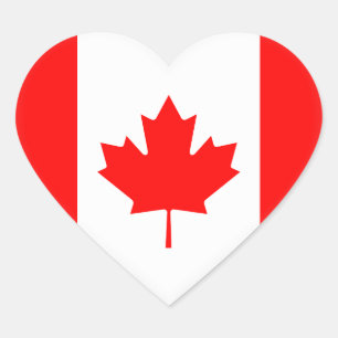 Canadese vlag hart sticker