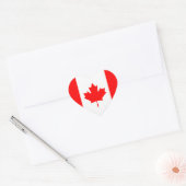 Canadese vlag hart sticker (Envelop)