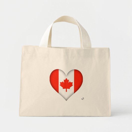 Canadese vlag Heart Mini Tote Bag (Voorkant)