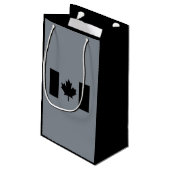 Canadese vlag in Black Decor Klein Cadeauzakje (Achterkant Gekanteld)