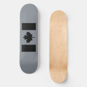 Canadese vlag in Black Decor Skateboard (Voorkant)