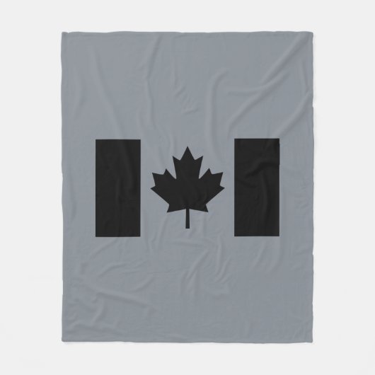 Canadese vlag in Black Graphic Fleece Deken (Voorkant)