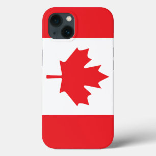 Canadese vlag in rood en wit met esdoornblad iPhone 13 hoesje