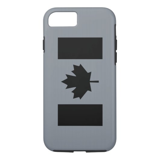 Canadese vlag in zwart Case-Mate iPhone case (Achterkant)