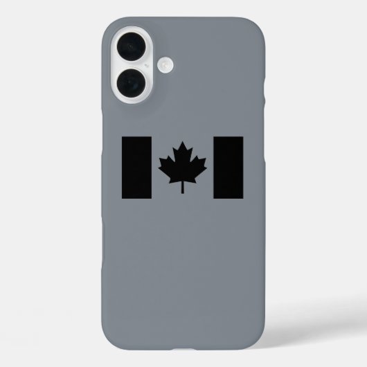 Canadese vlag in zwart ontwerp Case-Mate iPhone case (Achterkant)