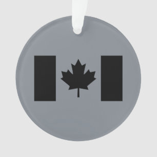 Canadese vlag in zwart ontwerp ornament