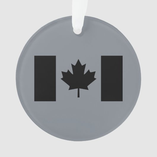 Canadese vlag in zwart ontwerp ornament (voorkant)