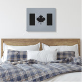 Canadese vlag in zwarte afbeelding canvas afdruk (Insitu (Slaapkamer))