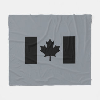 Canadese vlag in zwarte afbeelding fleece deken