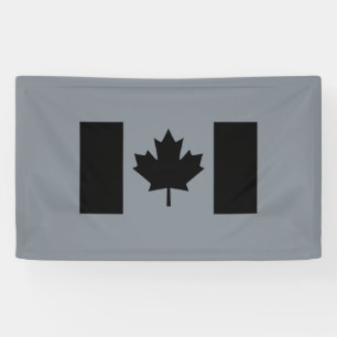 Canadese vlag in zwarte afbeelding spandoek
