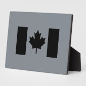 Canadese vlag in zwarte stijl fotoplaat (Zijkant)
