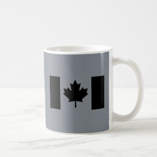 Canadese vlag in zwarte stijl koffiemok