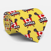 Canadese vlag Lacrosse Logo Stropdas (Opgerold)