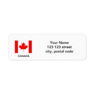 Canadese vlag, maak je eigen vlaglabels etiket