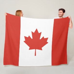 Canadese vlag (Maple Leaf) (Canada) Fleece Deken