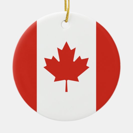 Canadese vlag (Maple Leaf) (Canada) Keramisch Ornament (Voorkant)