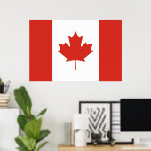 Canadese vlag (Maple Leaf) (Canada) Poster (Thuiskantoor)