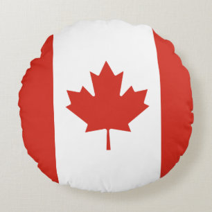 Canadese vlag (Maple Leaf) (Canada) Rond Kussen