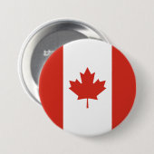 Canadese vlag (Maple Leaf) (Canada) Ronde Button 7,6 Cm (Voorkant /achterkant)
