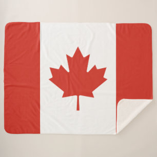 Canadese vlag (Maple Leaf) (Canada) Sherpa Deken