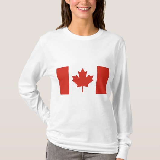 Canadese vlag (Maple Leaf) (Canada) T-shirt (Voorkant)