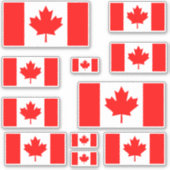 Canadese Vlag Meerdere Sticker (Voorkant)