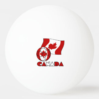 Canadese vlag met voetbal pingpongballen