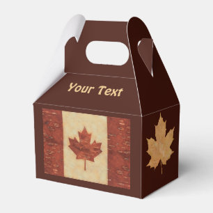 Canadese vlag op binnenste boog bedankdoosjes