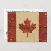 Canadese vlag op binnenste boog briefkaart (Voorkant / Achterkant)