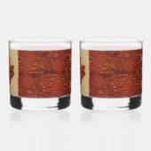 Canadese vlag op binnenste boog whisky glas (Links)