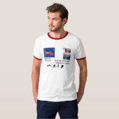 Canadese vlag op sneeuw, Amerikaanse vlag, hockey_ T-shirt (Voorkant volledig)