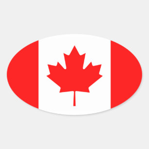 Canadese vlag ovale sticker