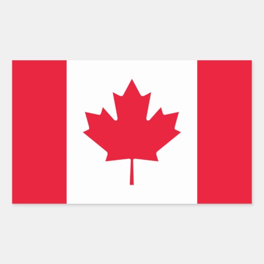 Canadese vlag rechthoekige sticker (Voorkant)