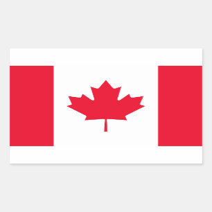 Canadese vlag rechthoekige sticker