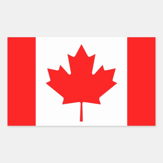 Canadese vlag rechthoekige sticker (Voorkant)