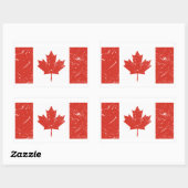 Canadese vlag rechthoekige sticker (Vel)
