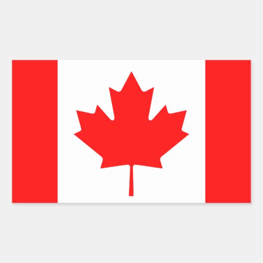 Canadese vlag rechthoekige sticker (Voorkant)