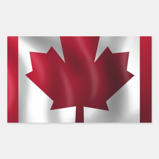 Canadese vlag rechthoekige sticker (Voorkant)