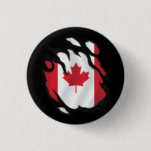 Canadese vlag ronde button 3,2 cm