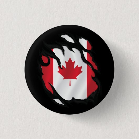 Canadese vlag ronde button 3,2 cm (Voorkant)