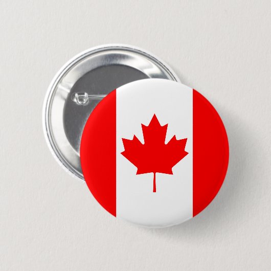 Canadese vlag ronde button 5,7 cm (Voorkant /achterkant)