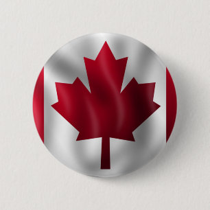 Canadese vlag ronde button 5,7 cm