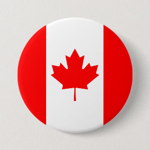 Canadese vlag ronde button 7,6 cm