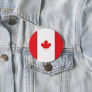 Canadese vlag ronde button 7,6 cm