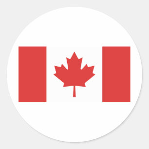Canadese vlag ronde sticker
