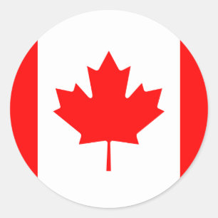 Canadese vlag ronde sticker