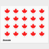 Canadese vlag ronde sticker (Vel)