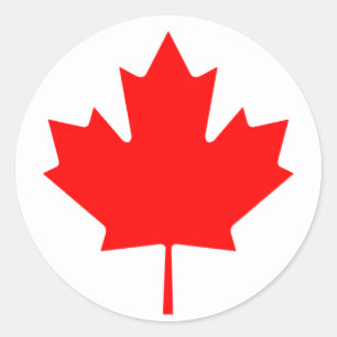Canadese vlag ronde sticker